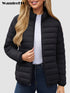 Trendige Damen Pufferjacke – Leichtes Design, gestepptes Muster und Vier praktische Taschen